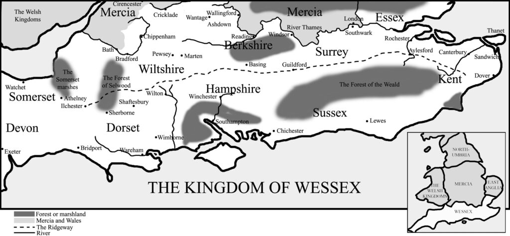 Map of the Kingdom of Wessex 