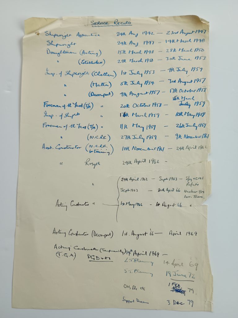 Robert H Carden - work experience record