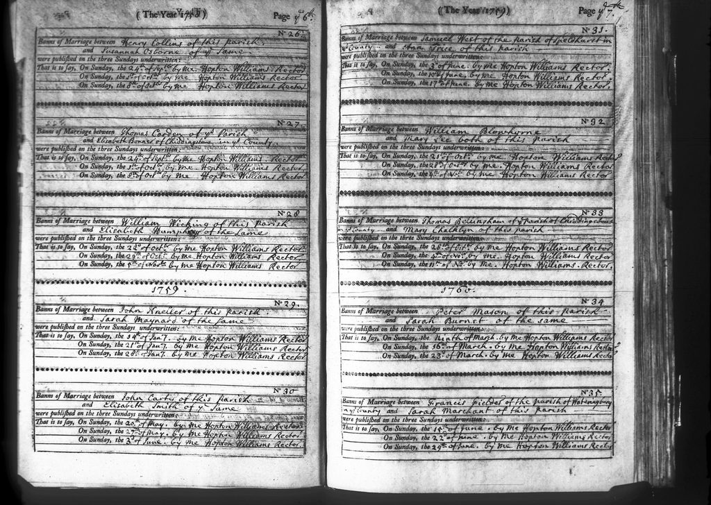 Thomas Carden and Elizabeth Bonner marriage 1758
